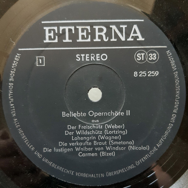 Beliebte Opernchöre II [по заказу немецкой фирмы ETERNA, 8 25 259]