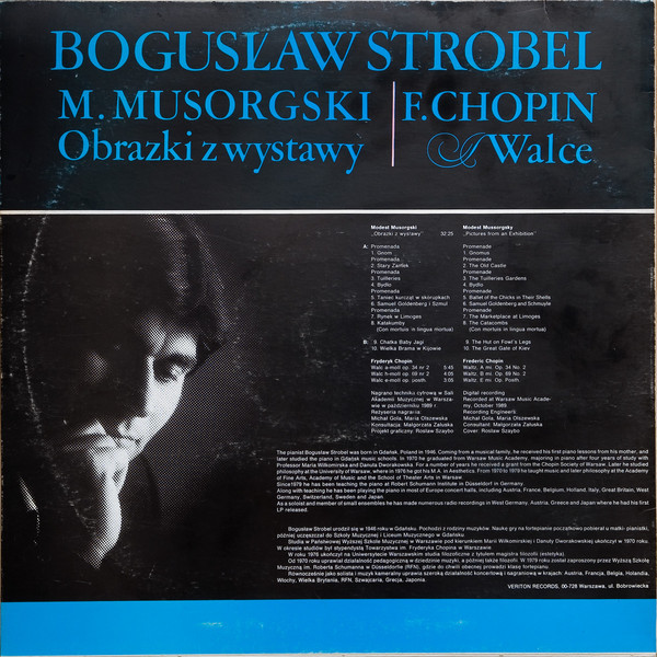 Bogusław Strobel: Musorgski, Chopin [по заказу польской фирмы VERITON]