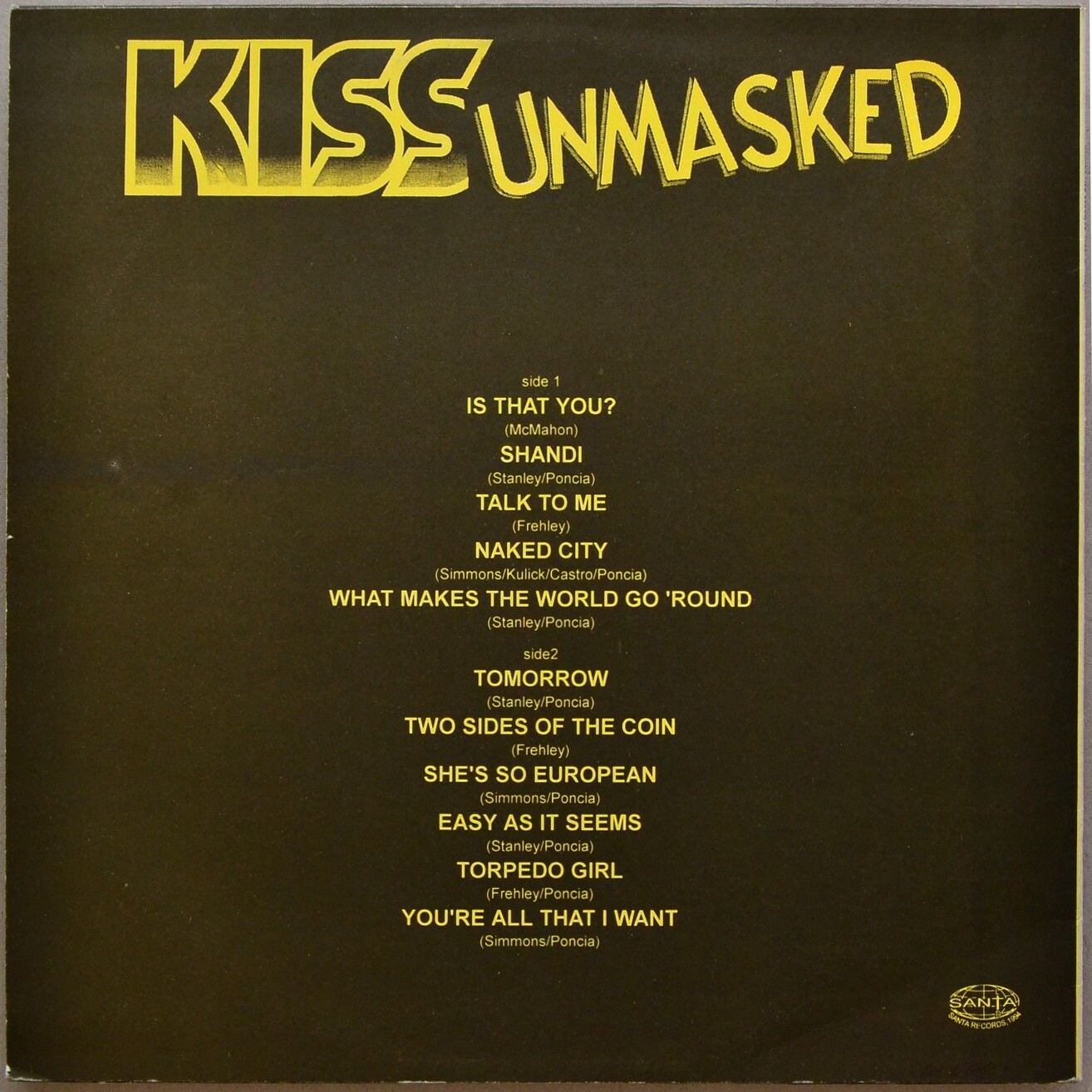 KISS. Unmasked