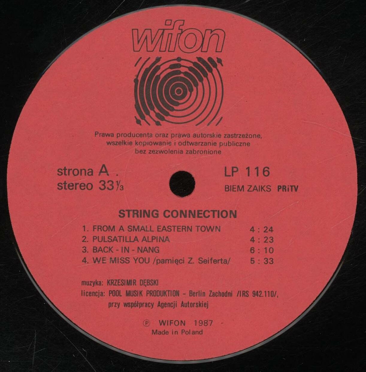 String Connection [по заказу польской фирмы WIFON, LP 116]