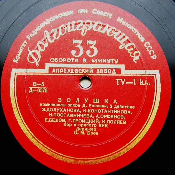 Дж. РОССИНИ (1792–1868): «Золушка», комическая опера (О. Брон)
