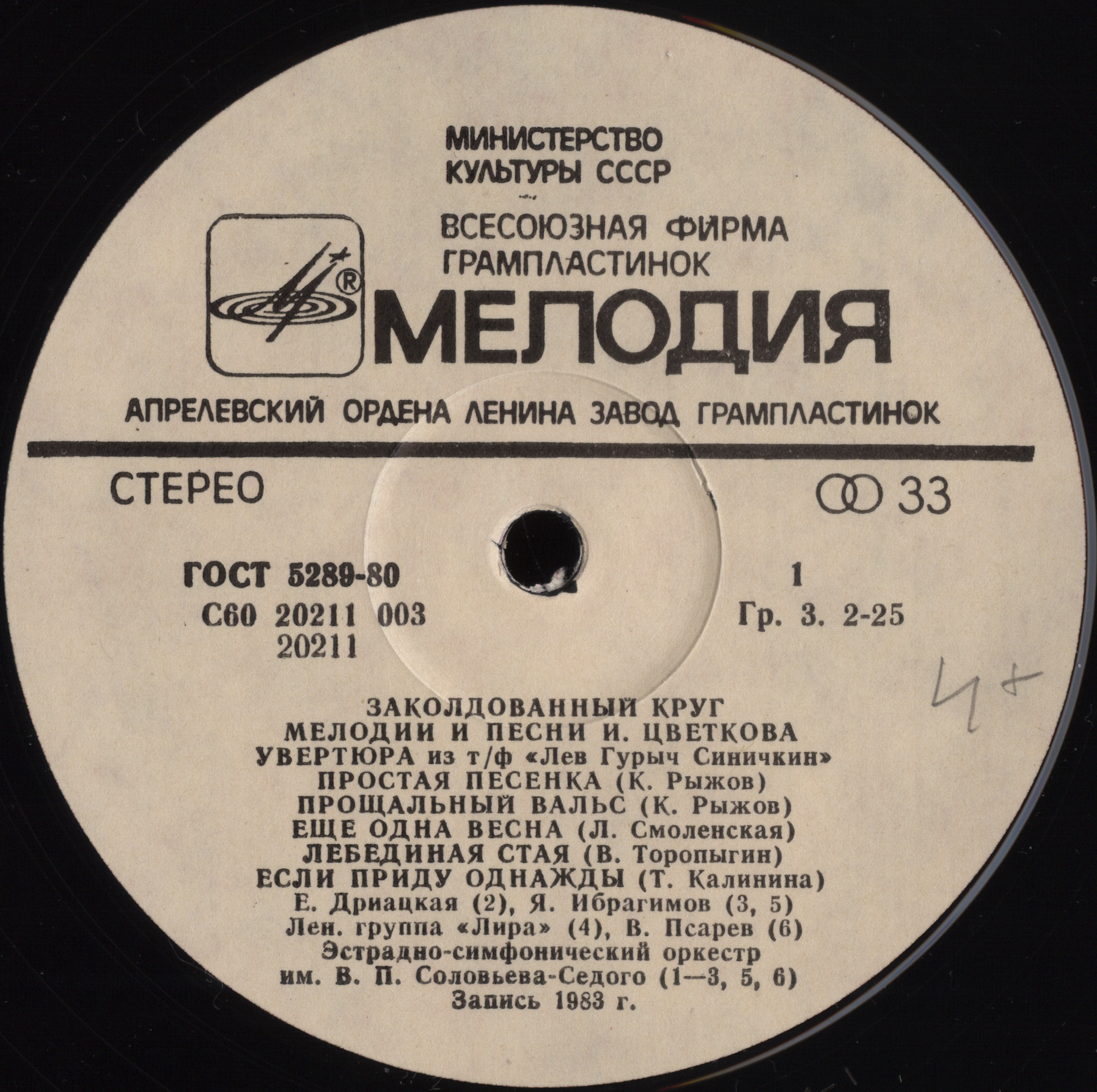 «Заколдованный круг», мелодии и песни Игоря ЦВЕТКОВА