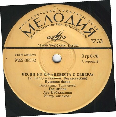 Песни из к/ф "Невеста с севера"