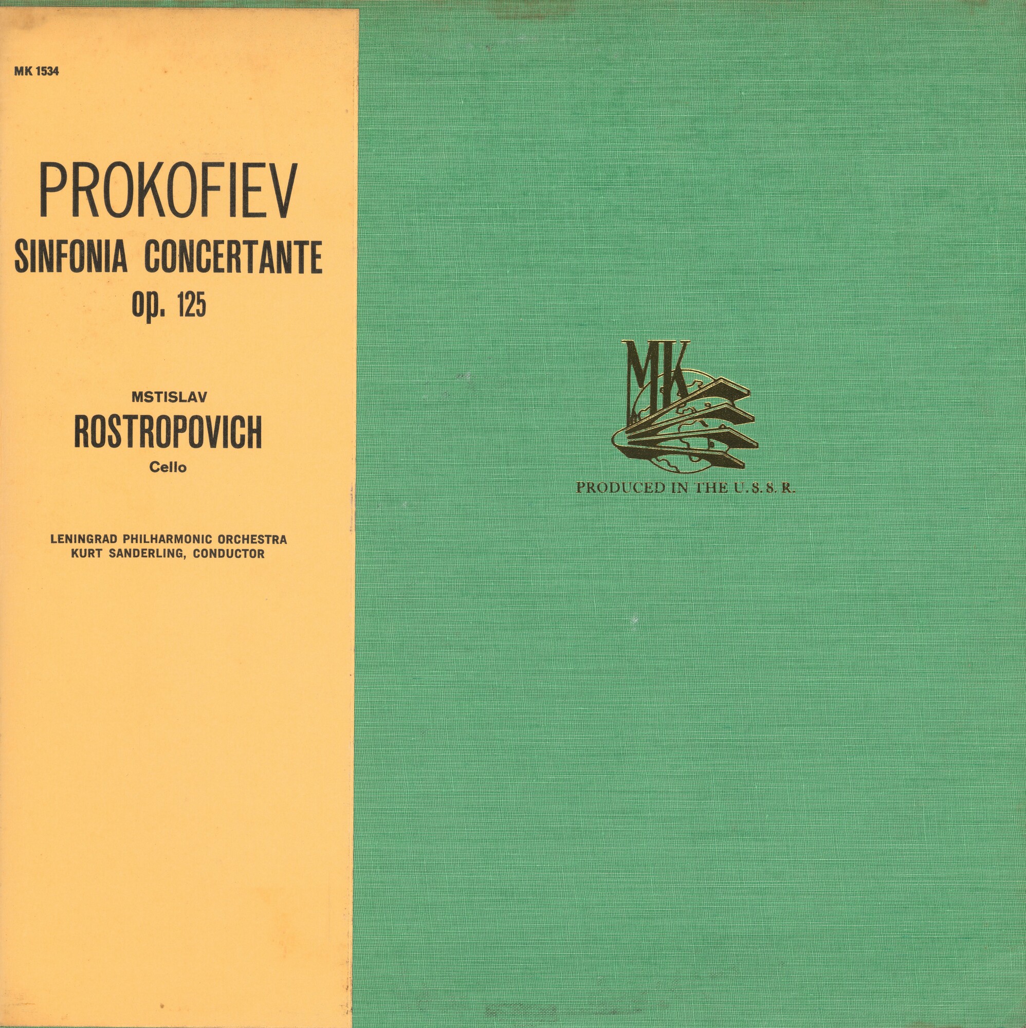 С. ПРОКОФЬЕВ. Симфония-концерт для виолончели с оркестром, соч. 125  (М. Ростропович)