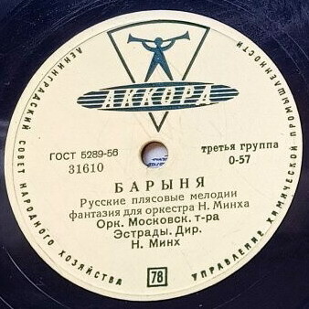 Оркестр Московского театра Эстрады. Дирижёр Н. Минх
