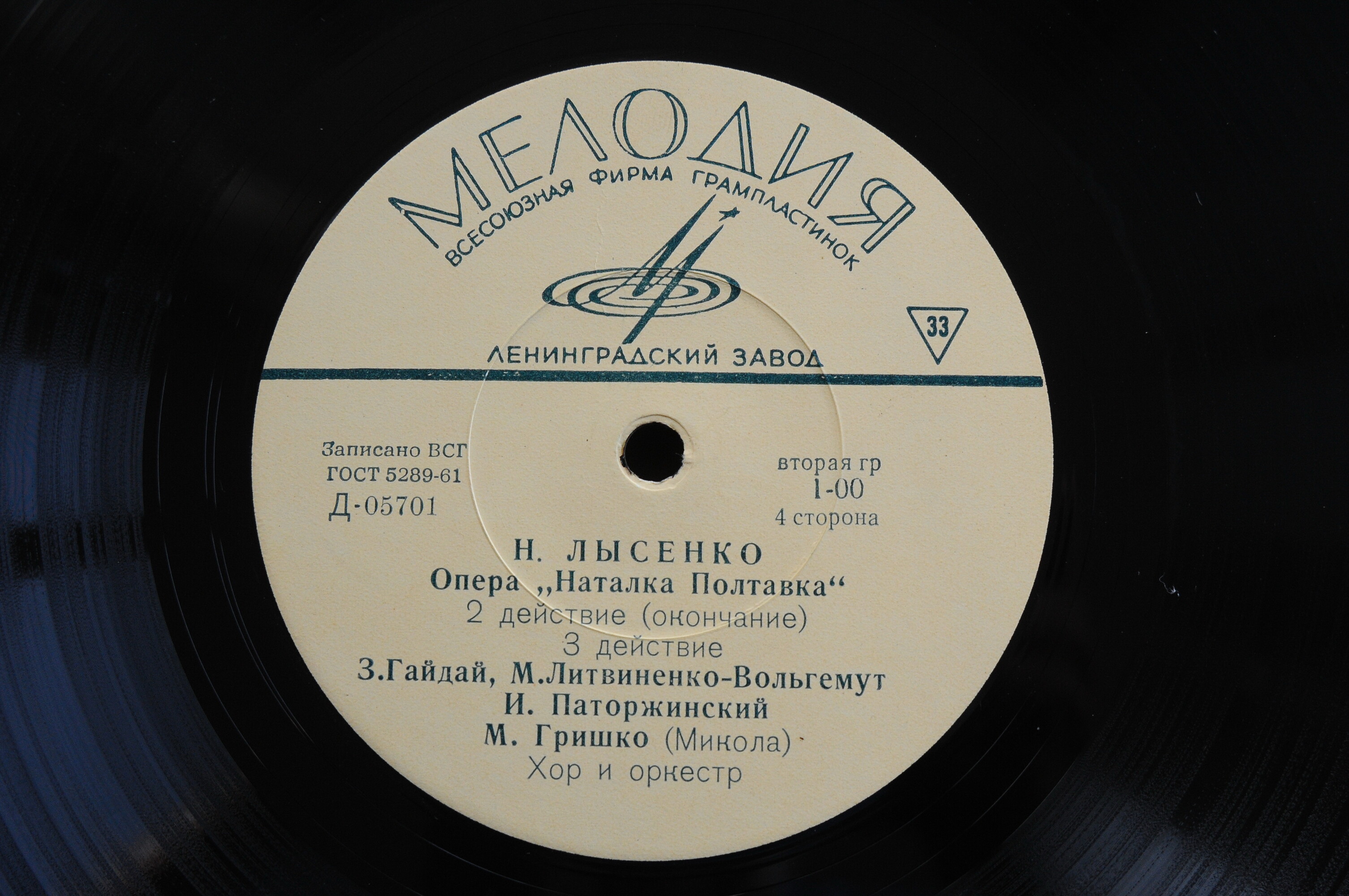 Николай Лысенко. "Наталка Полтавка", опера в 3-х действиях