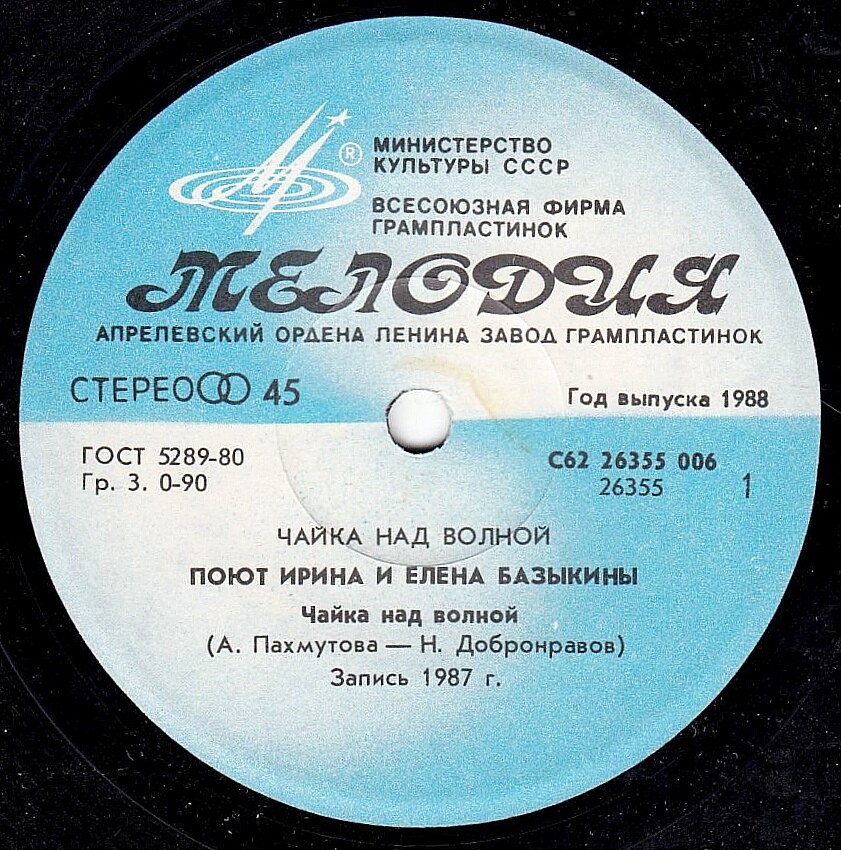 Поют Ирина и Елена Базыкины. «Чайка над волной»