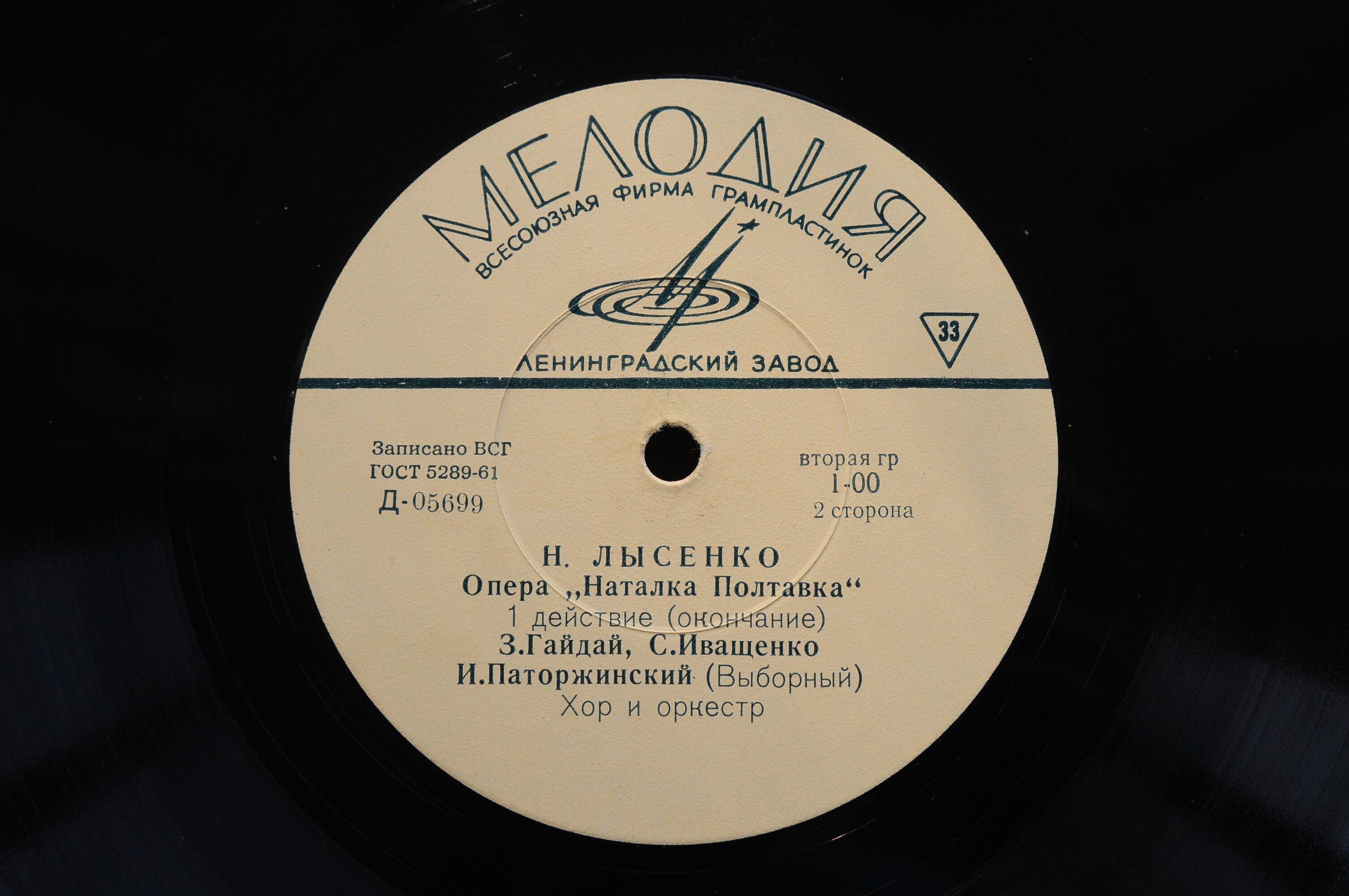 Николай Лысенко. "Наталка Полтавка", опера в 3-х действиях