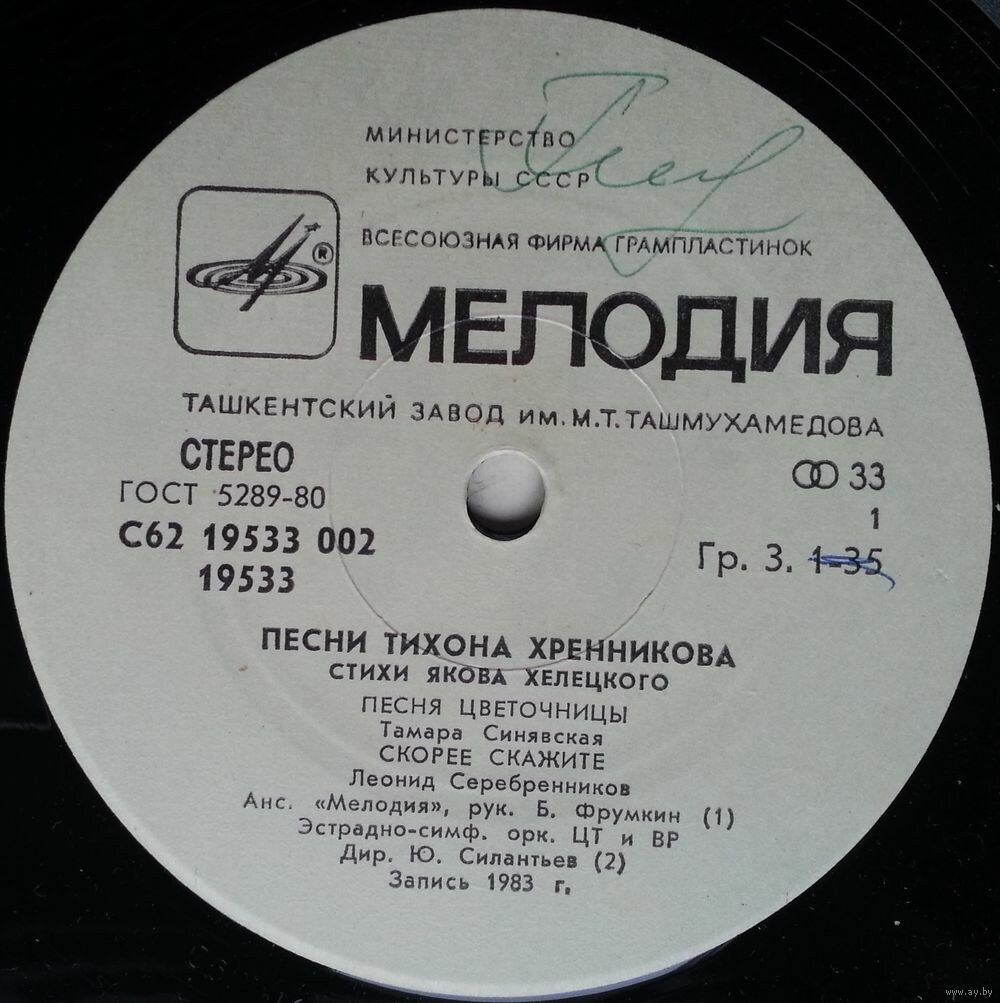 Песни Тихона ХРЕННИКОВА