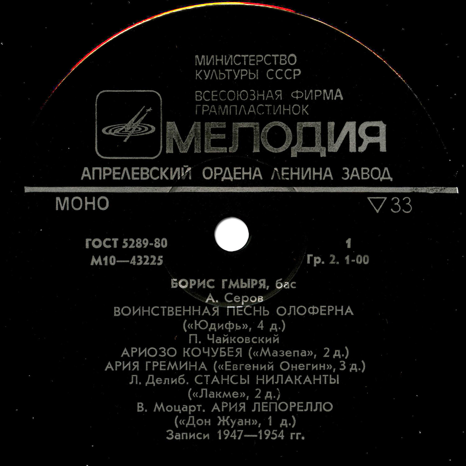 Борис ГМЫРЯ, бас
