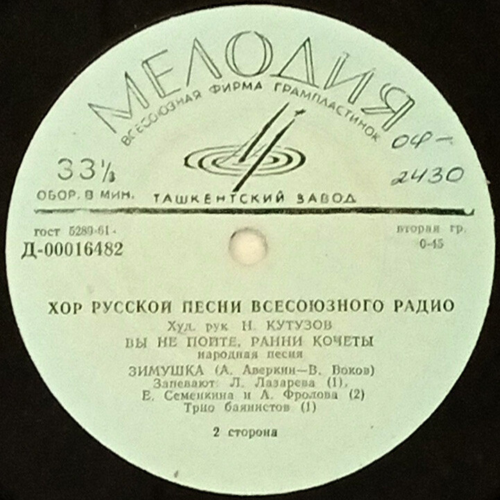 Хор русской песни Всесоюзного радио и телевидения