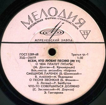 Всем, кто любит песню (№ 11)