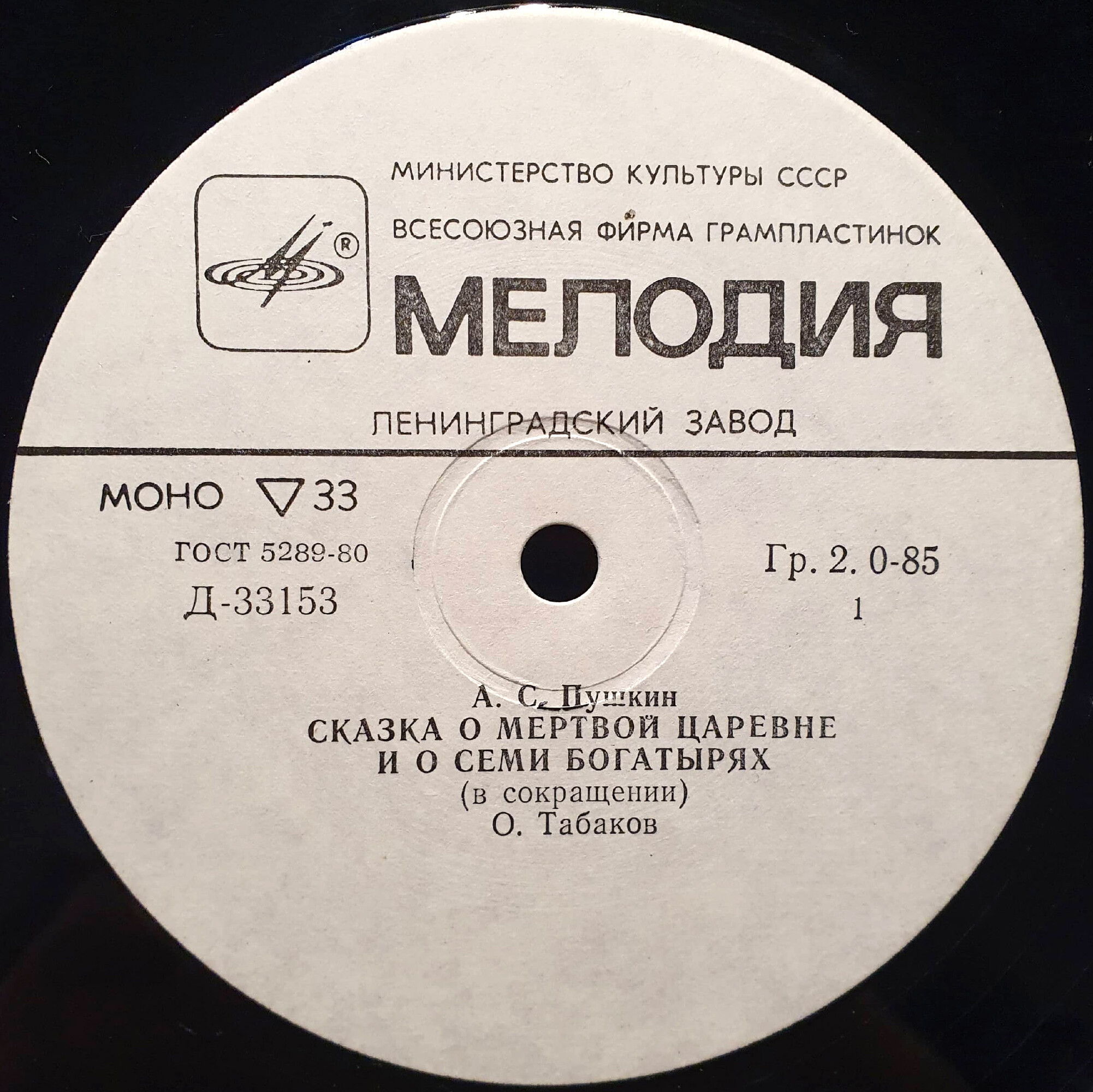 А. С. Пушкин. Сказка о мёртвой царевне и о семи богатырях