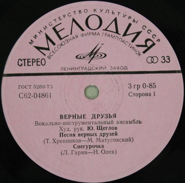 ВИА «ВЕРНЫЕ ДРУЗЬЯ», рук. Ю.Щеглов