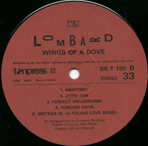 Lombard -  Wings of a dove [по заказу польской фирмы TONPRESS]