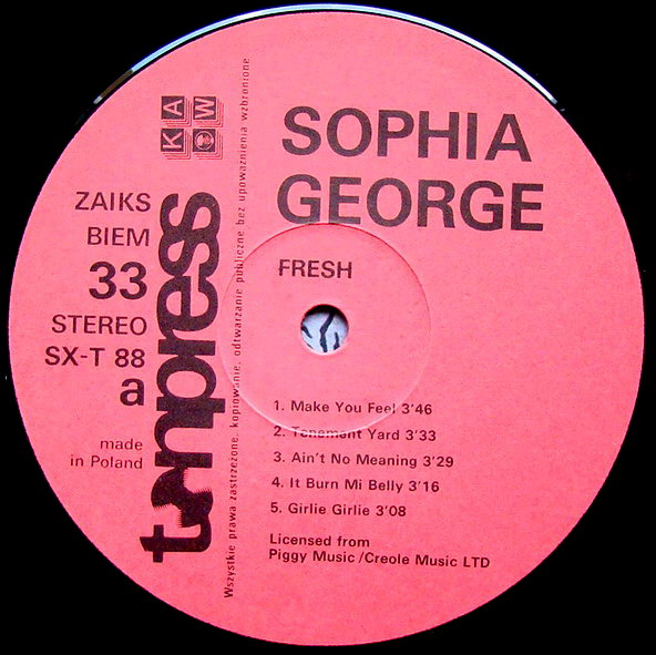 Sophia George  - "Fresh" [по заказу польской фирмы TONPRESS]