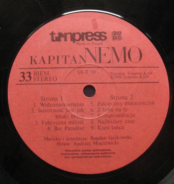 KAPITAN NEMO (группа "Kapitan Nemo") [по заказу польской фирмы TONPRESS]