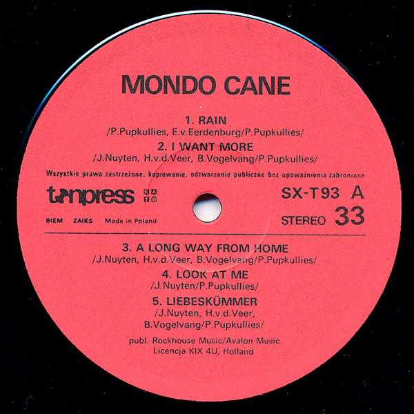 Mondo Cane ‎– Mondo Cane [по заказу польской фирмы TONPRESS]