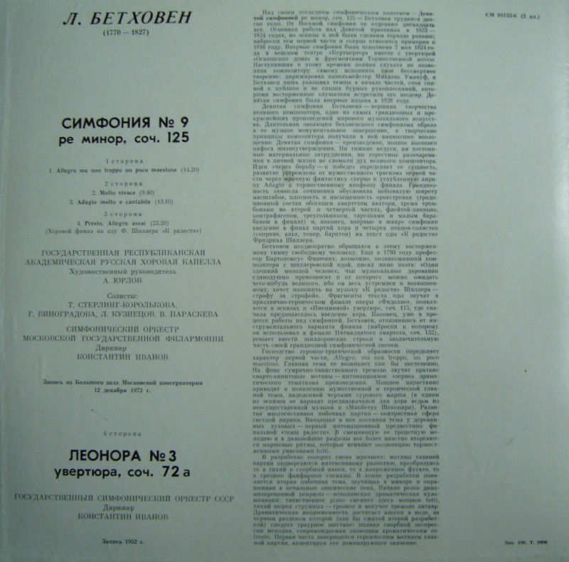Л. Бетховен: Симфония № 9, Леонора № 3 (К. Иванов)