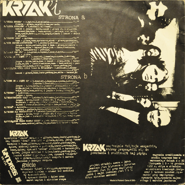 Krzak ‎– Krzak'i [по заказу польской фирмы TONPRESS, SX-T24]