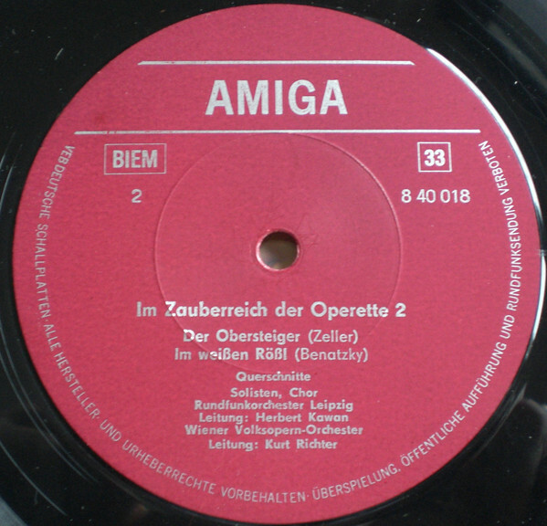 Im Zauberreich der Operette 2 [по заказу немецкой фирмы AMIGA 8 40 018]