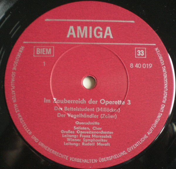Im Zauberreich der Operette 3 [по заказу немецкой фирмы AMIGA 8 40 019]