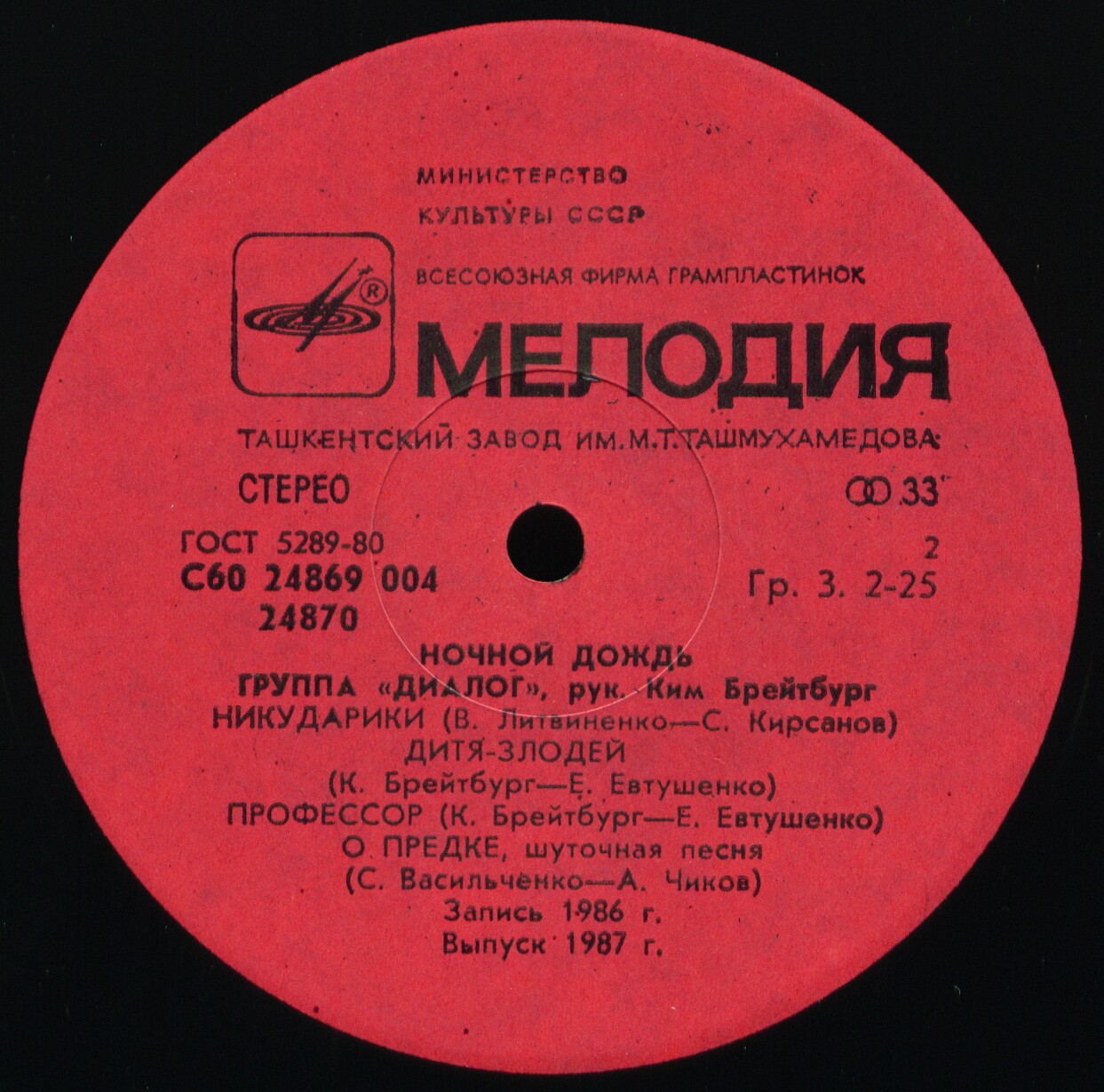 Группа «Диалог». Ночной дождь