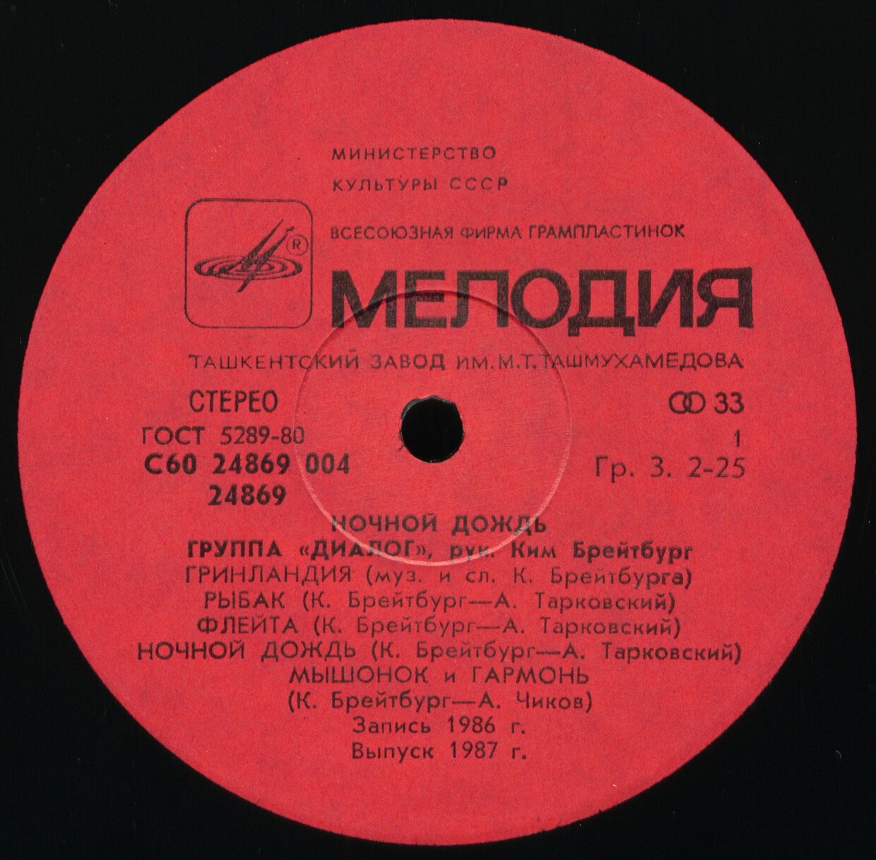 Группа «Диалог». Ночной дождь