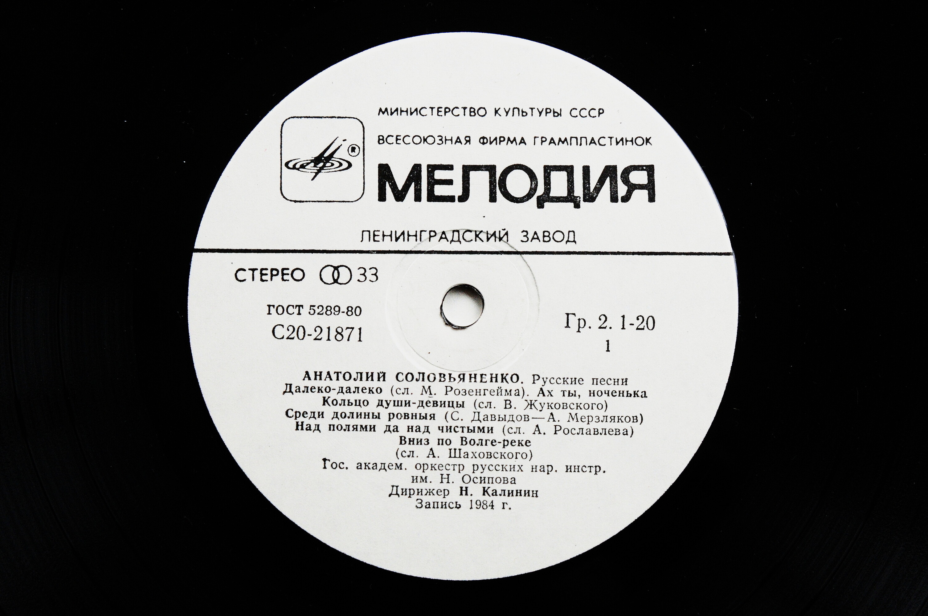 Анатолий Соловьяненко. Русские песни