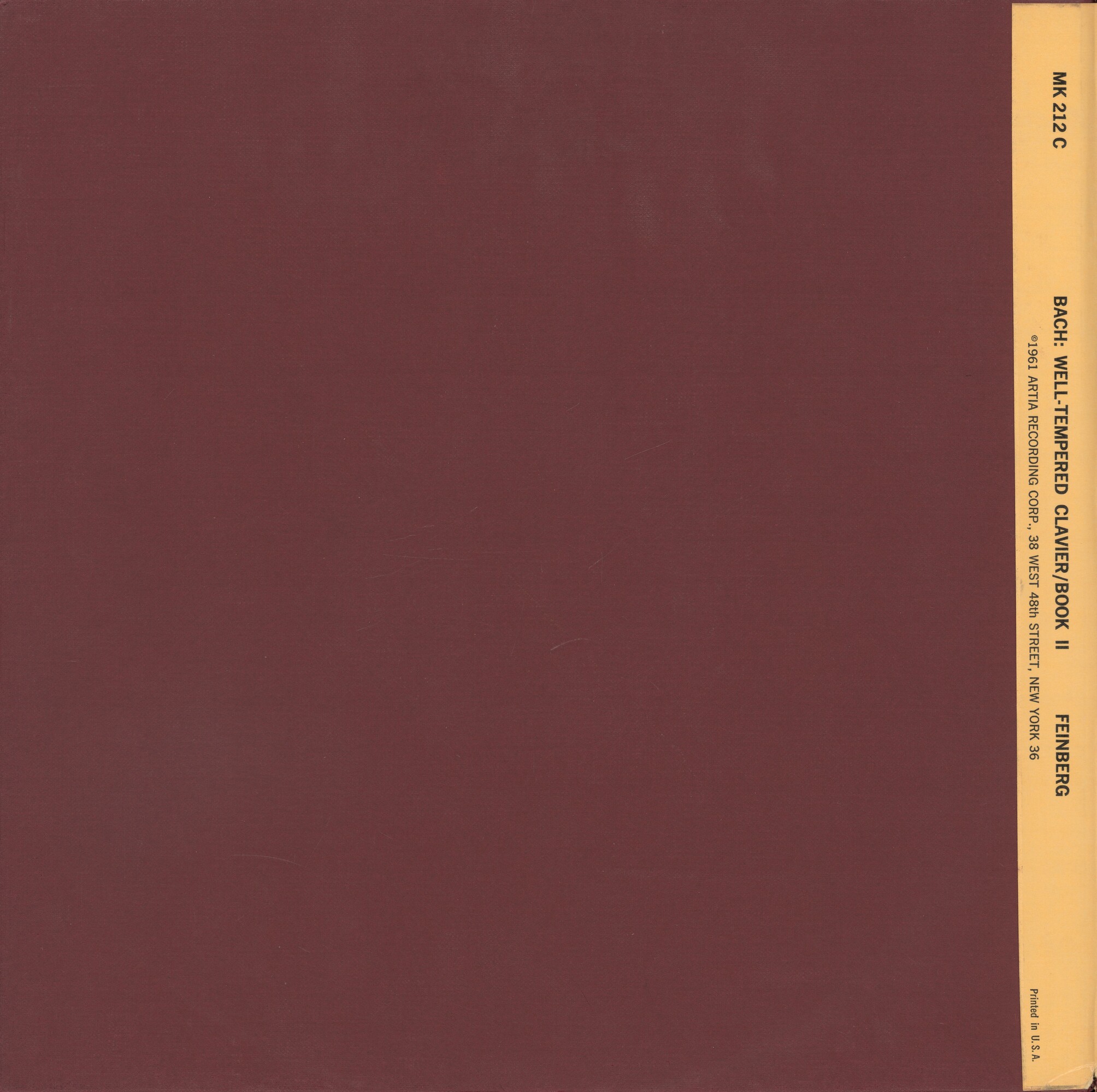 И. С. БАХ Хорошо темперированный клавир, часть 2 (Самуил Фейнберг, ф-но)