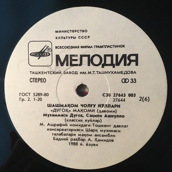 ИНСТРУМЕНТАЛЬНЫЕ ЧАСТИ ШАШМАКОМА.