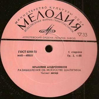 Ираклий Андроников. Размышления об искусстве Шаляпина (читает автор)