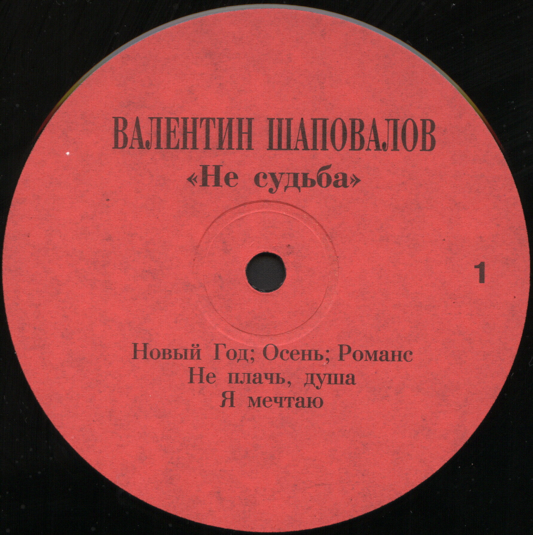 Валентин Шаповалов. «Не судьба»