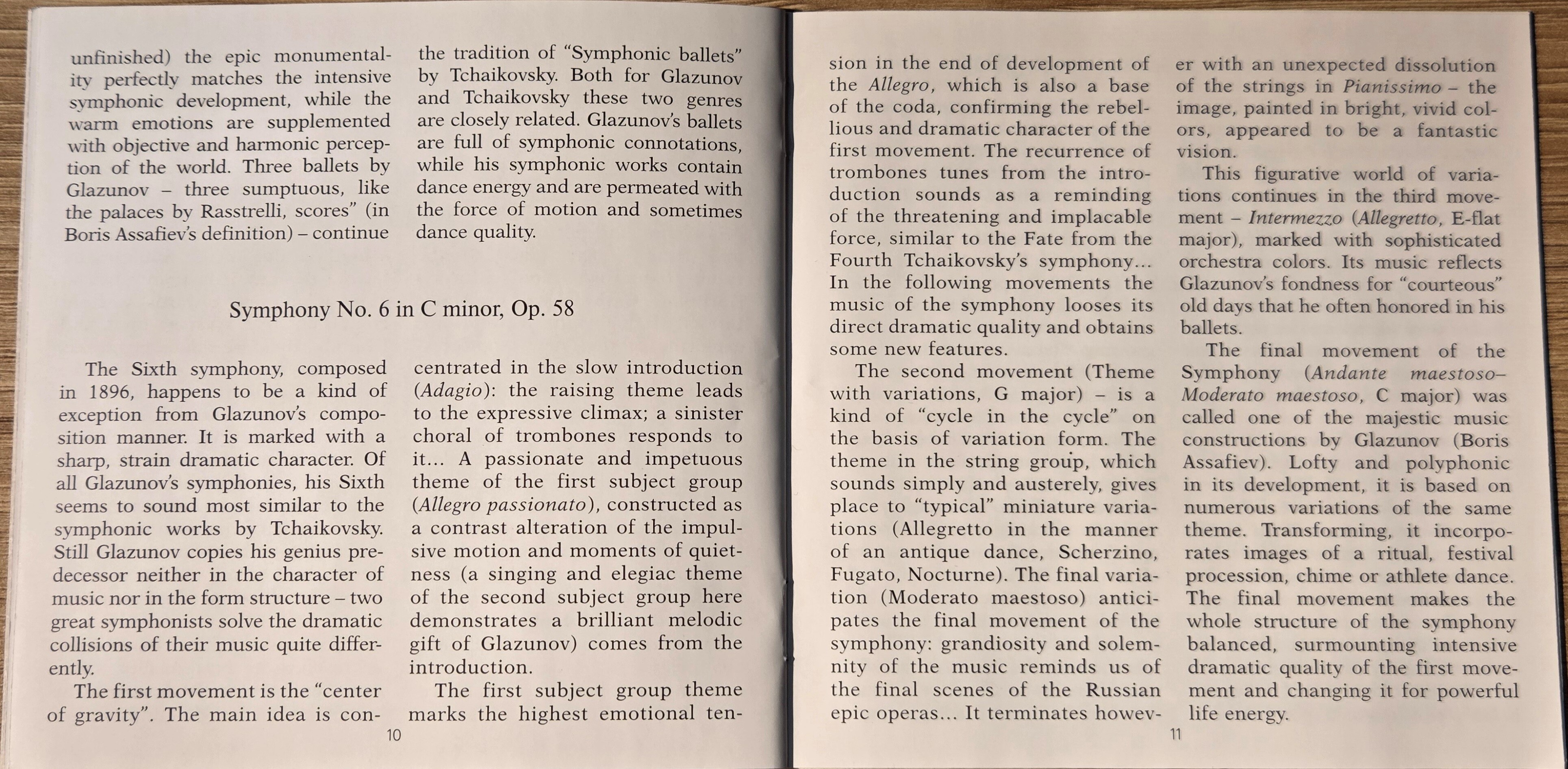Александр Глазунов - «Времена года», Симфония № 6