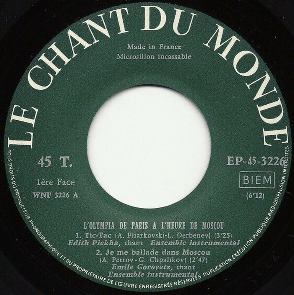 L'OLYMPIA DE PARIS A L'HEURE DE MOSCOU