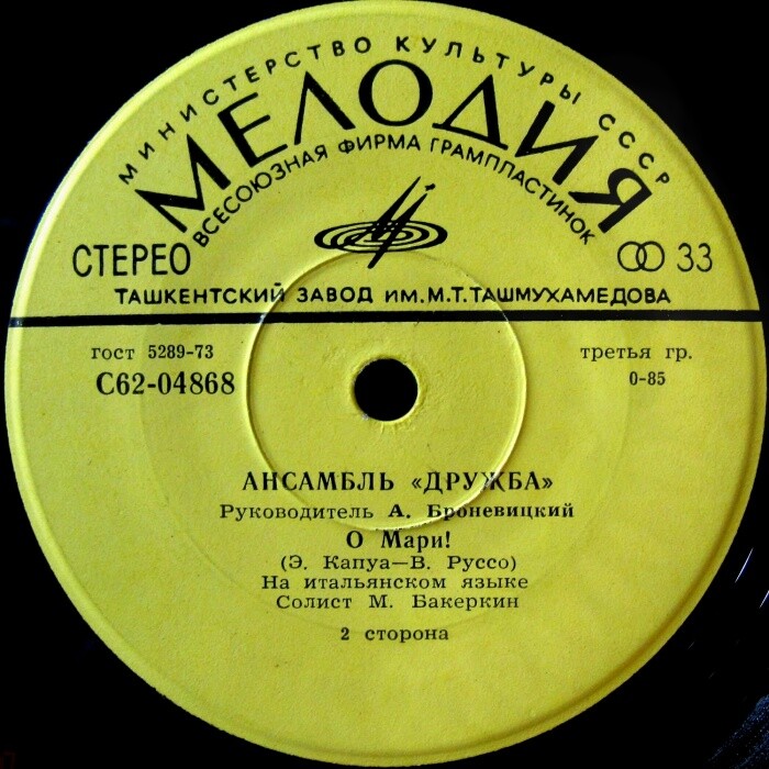 Ансамбль «Дружба», руководитель А. Броневицкий