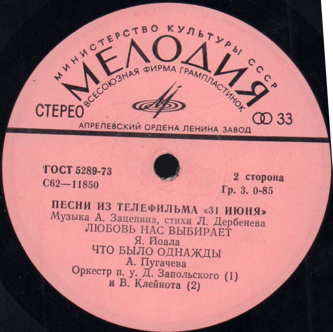 Песни из телефильма «31 июня»