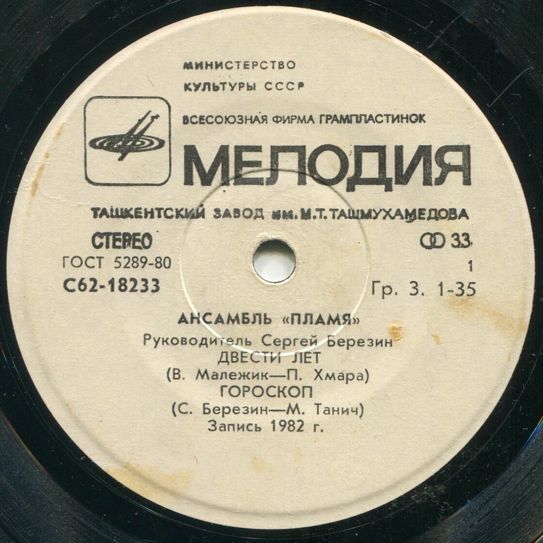 Ансамбль "Пламя". Руководитель Сергей Березин