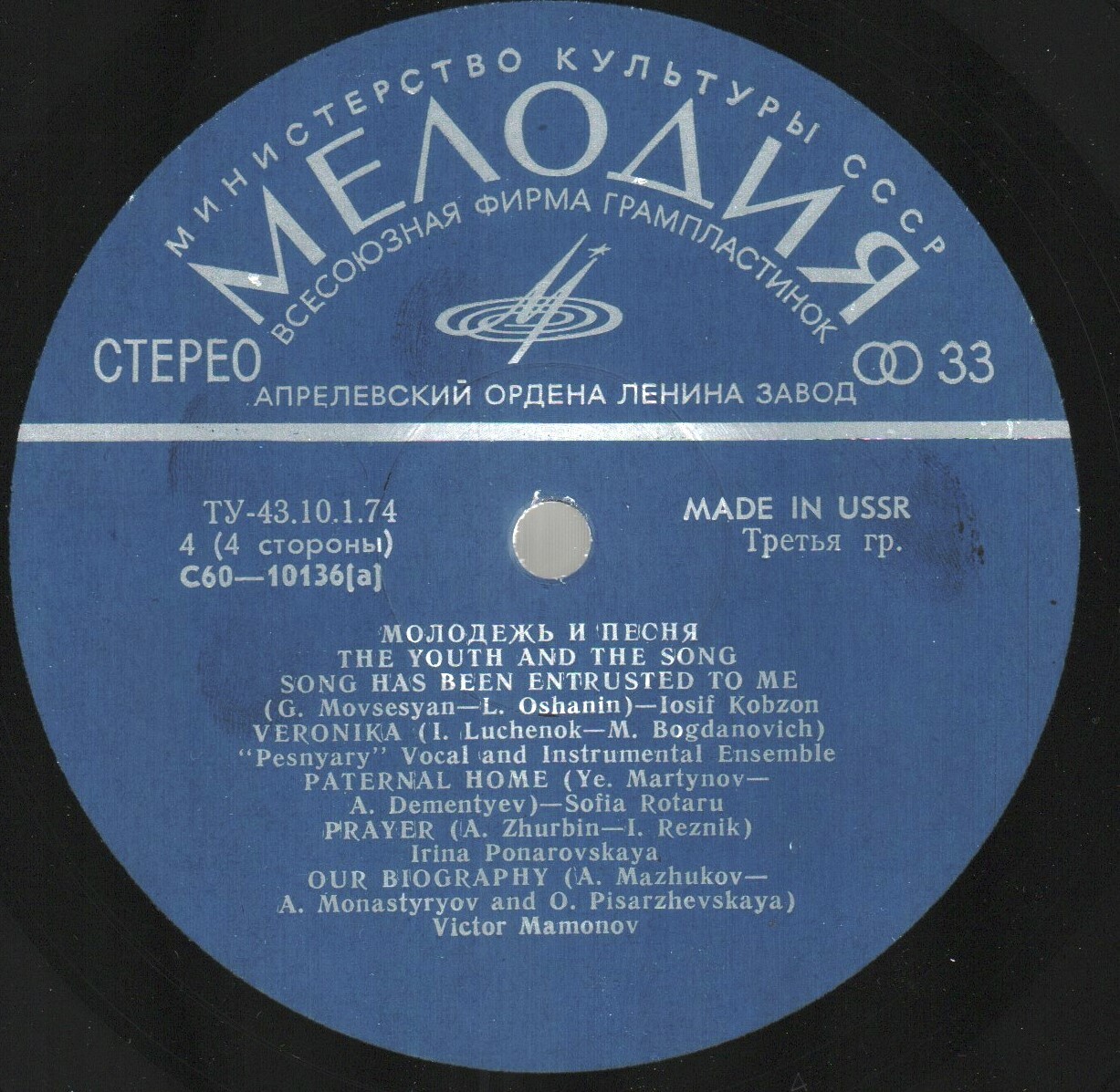 Молодежь и песня