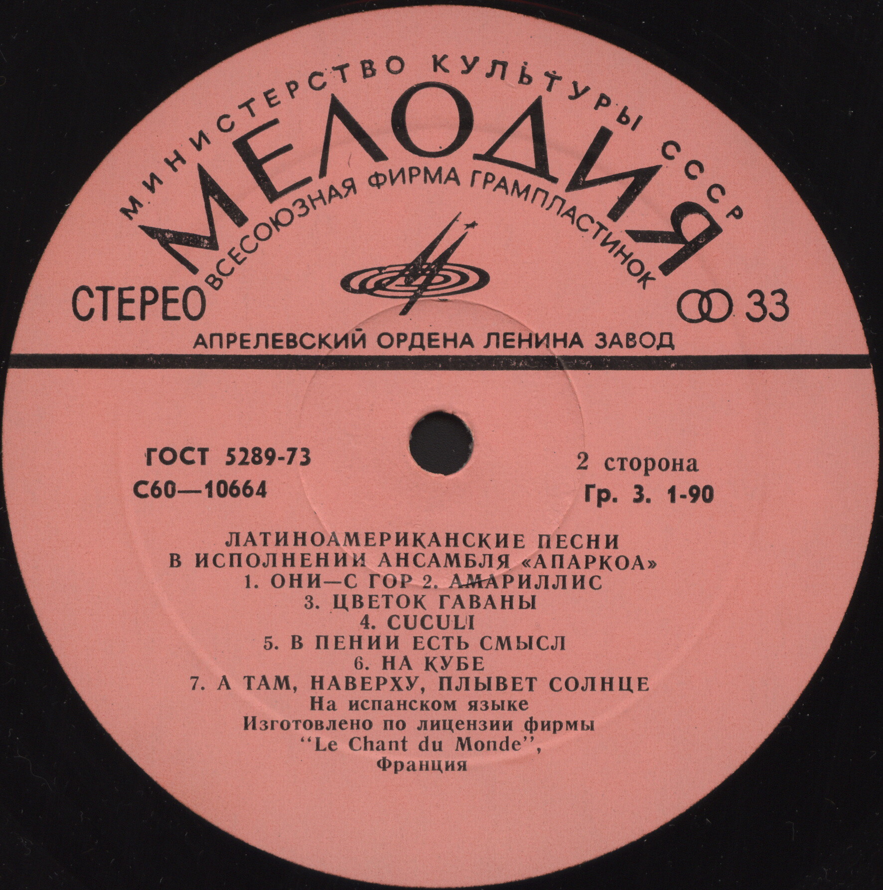 Латиноамериканские песни в исполнении ансамбля «АПАРКОА»