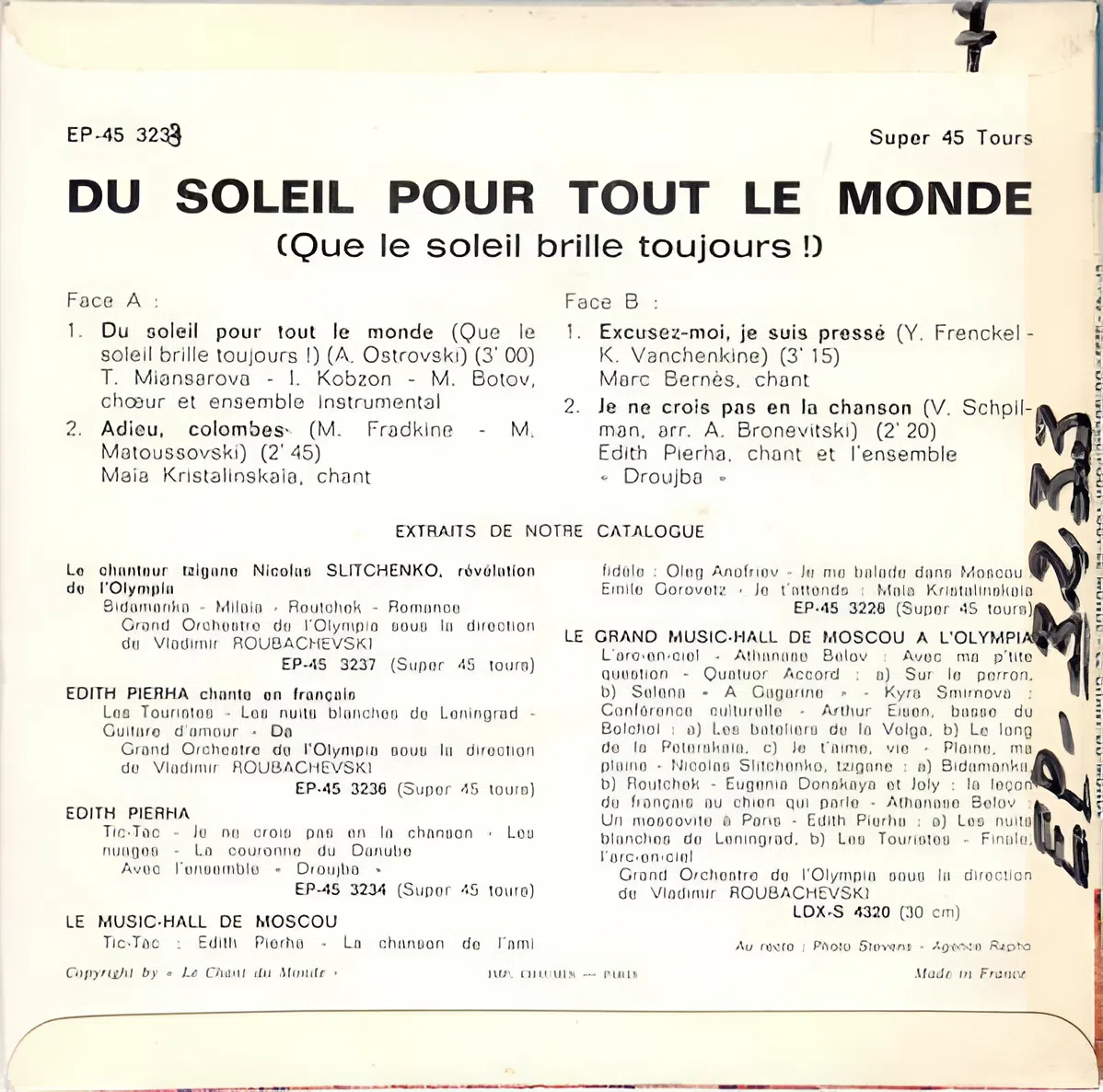 DU SOLEIL POUR TOUT LE MONDE