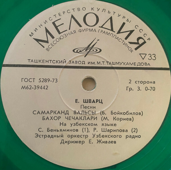 E. ШВАРЦ (1934). Песни