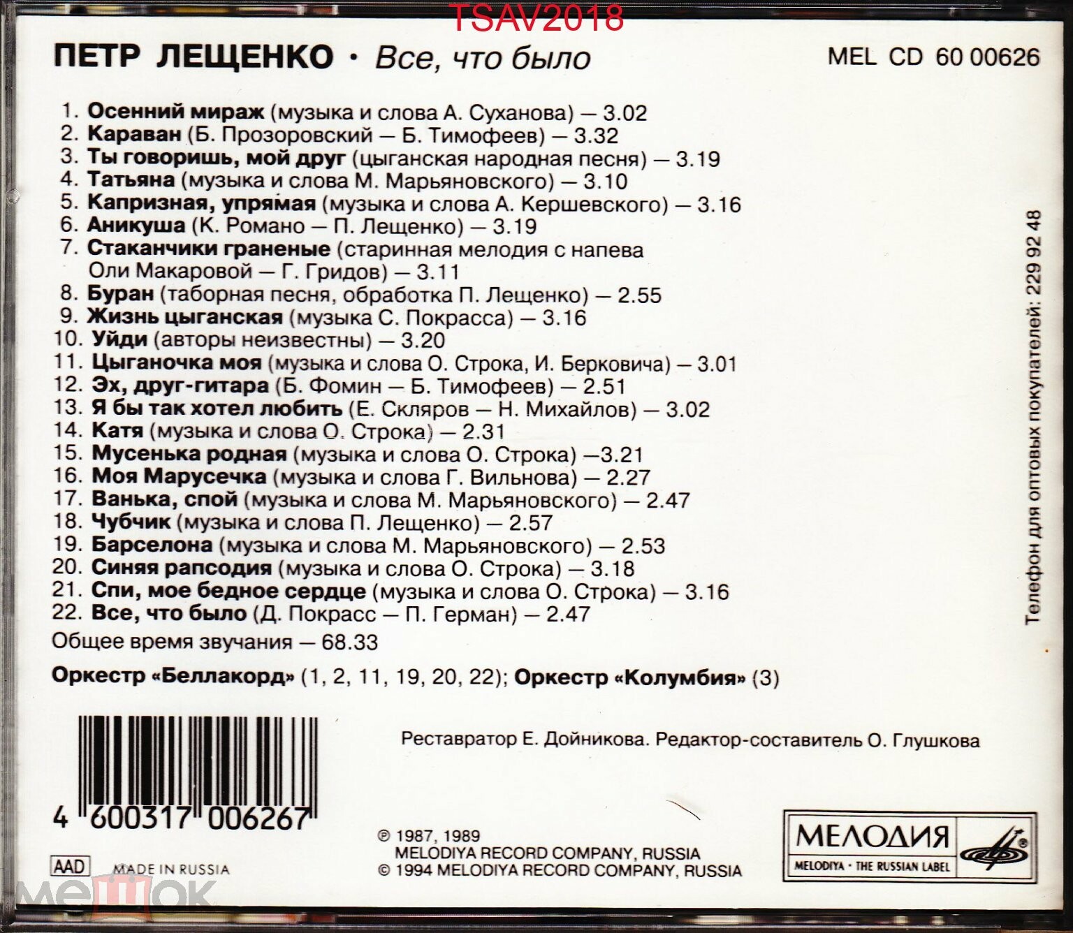 Петр Лещенко. Все, что было