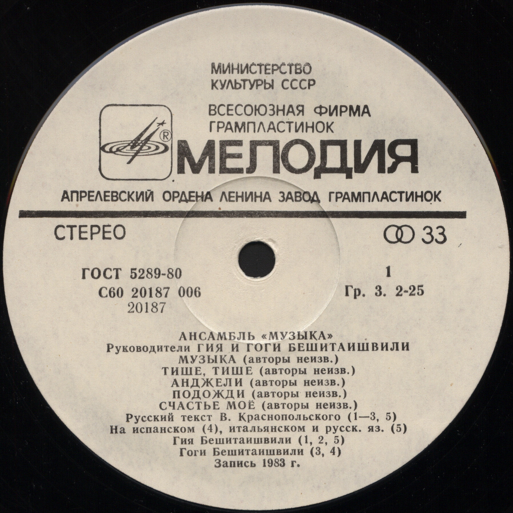 Поют Гия и Гоги БЕШИТАИШВИЛИ. «Любовь моя, любовь…»