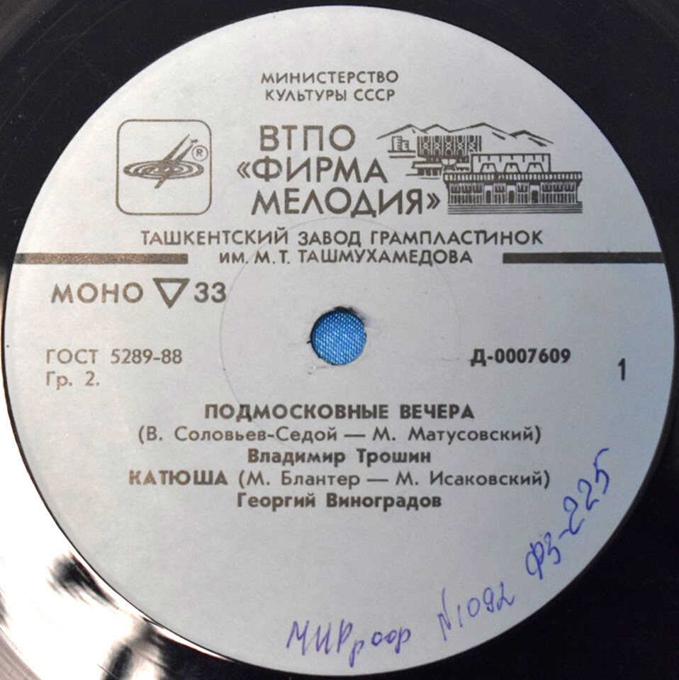 Песни советских композиторов, русская народная песня