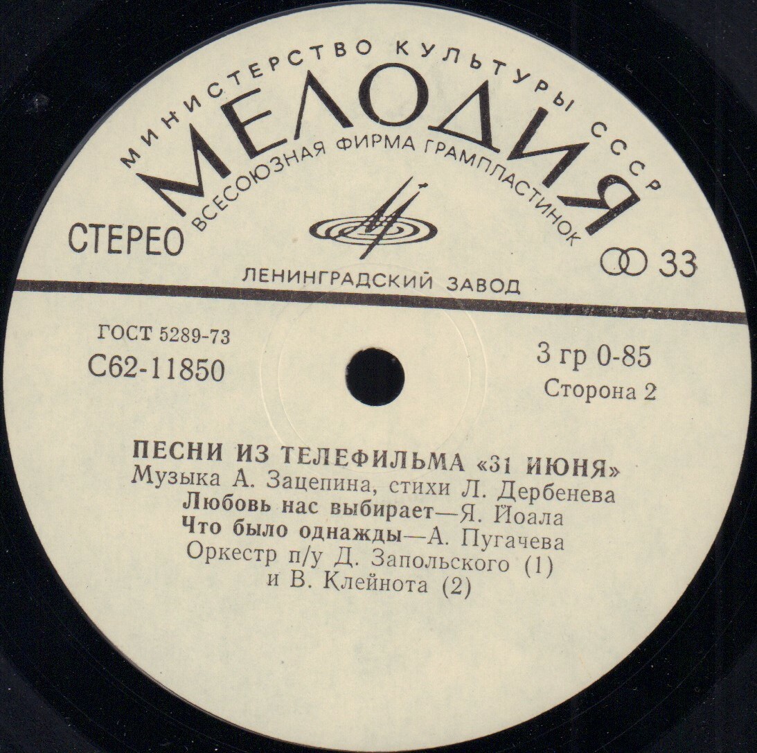 Песни из телефильма «31 июня»