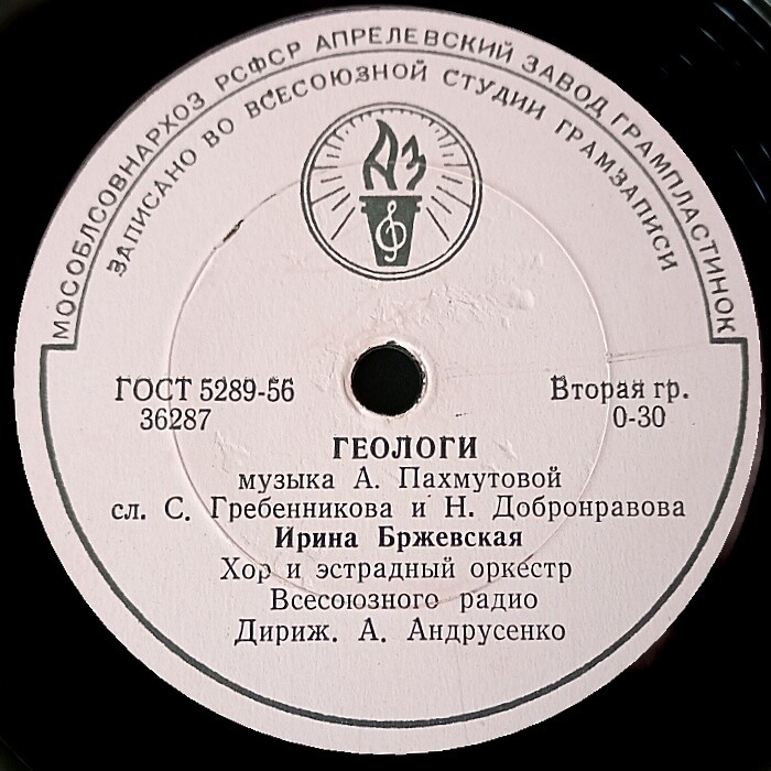 Ирина Бржевская — Геологи // Евгений Кибкало — Машинист