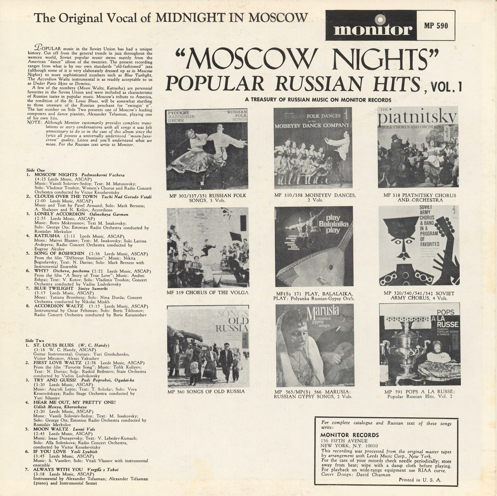 Moscow Nights. Popular Russian Hits. Vol. 1