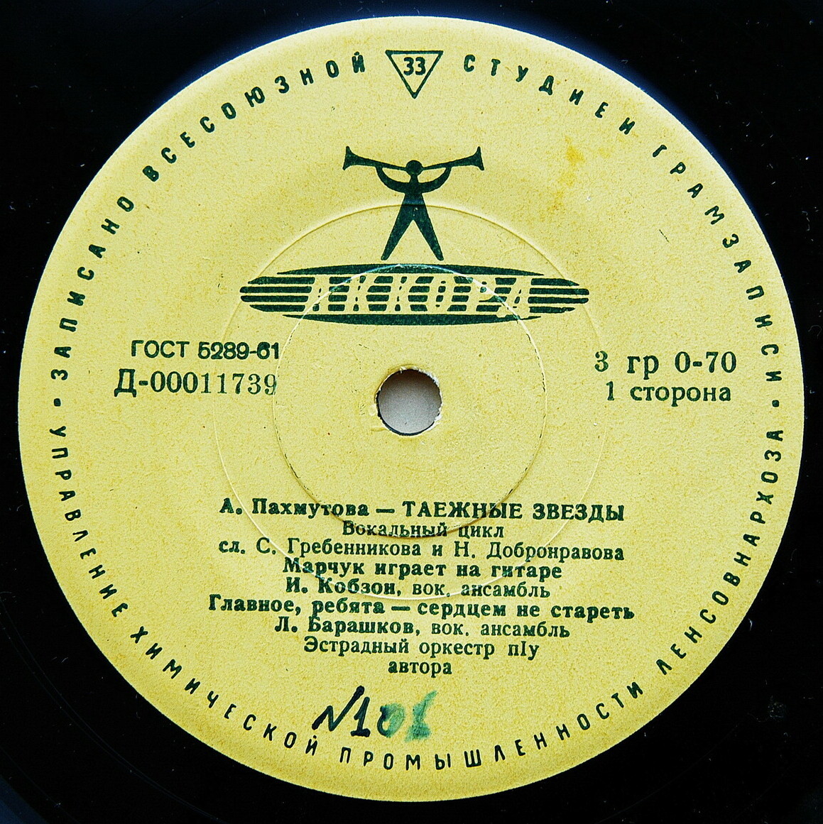 А. ПАХМУТОВА (1929). «Таежные звезды», вокальный цикл на сл. С. Гребенникова и Н. Добронравова