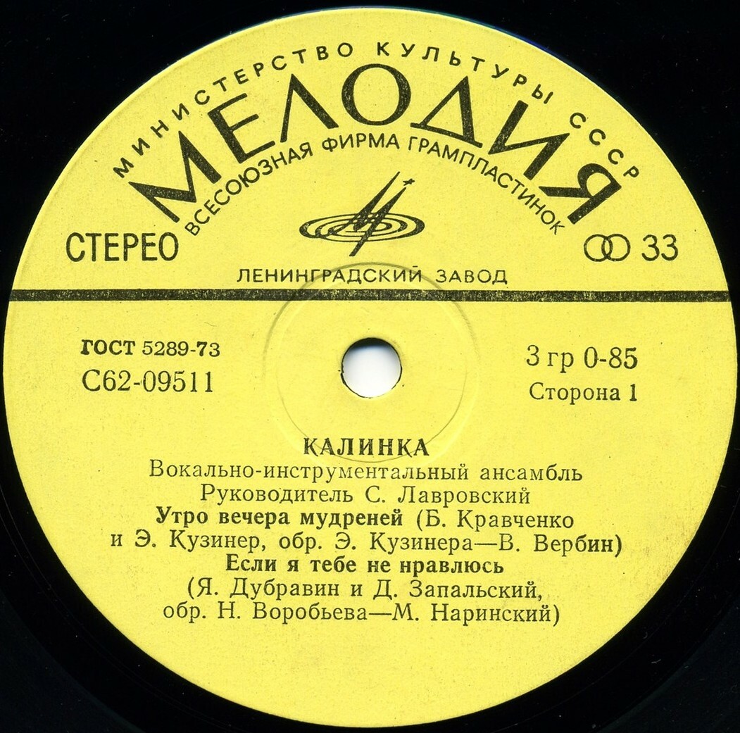 ВИА "Калинка", руководитель С. Лавровский